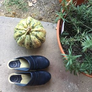 No. 6 Blue Kiltie Clogs